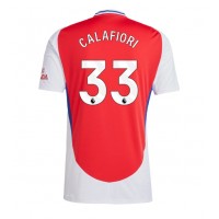 Camisa de Futebol Arsenal Riccardo Calafiori #33 Equipamento Principal 2024-25 Manga Curta